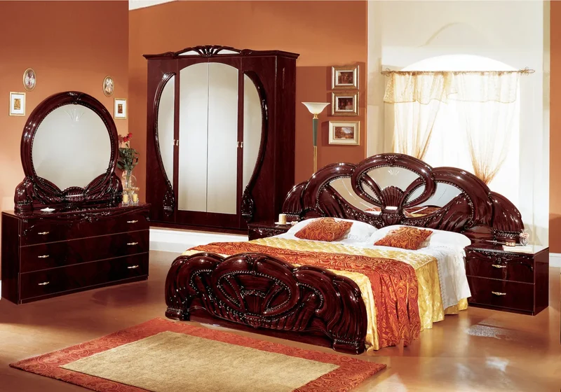 Chambre complète laquée acajou VERA