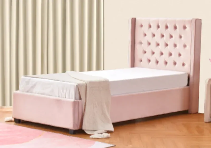 Lit enfant velours rose - Vora