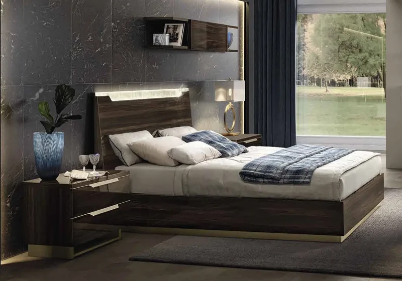 Chambre complète modern noyer LADY
