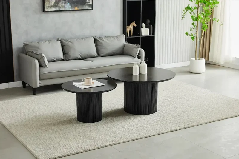Table basse Duo bois noir