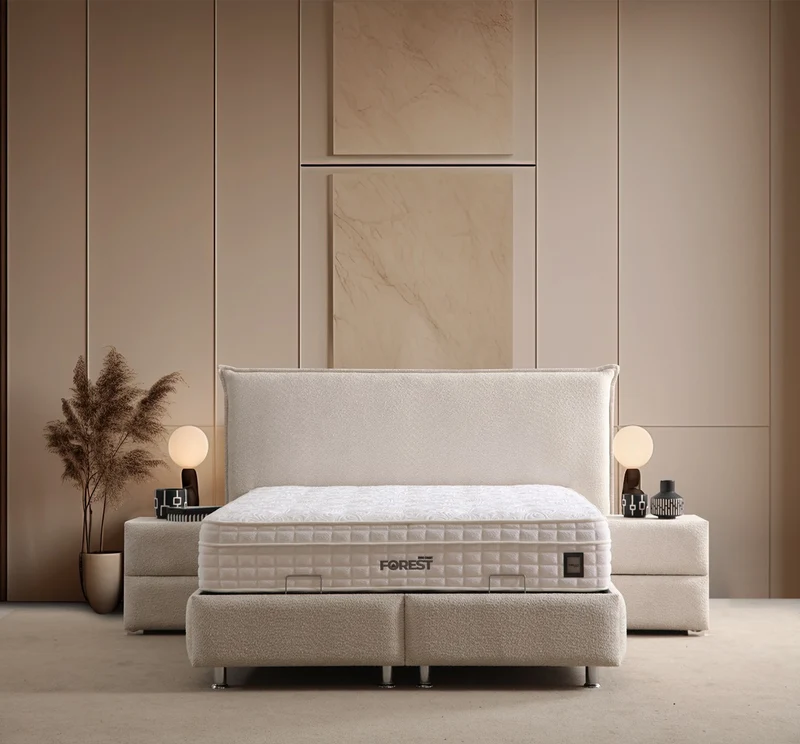 Lit Coffre MIA BEIGE - Chenille