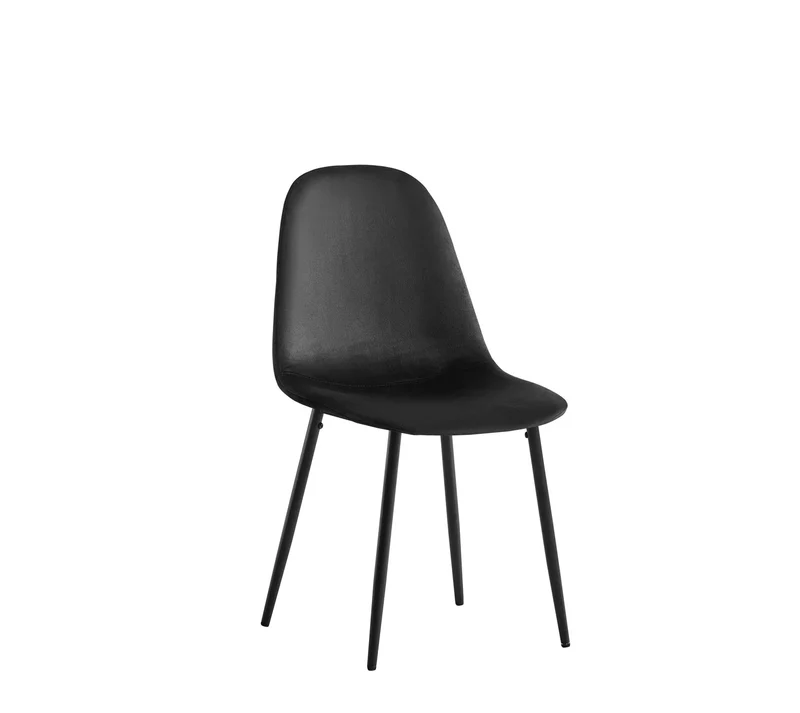 Lot de 2 Chaises SCANDINAVE noir pied noir