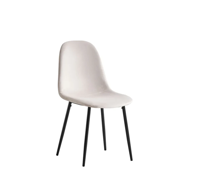 Lot de 2 Chaises SCANDINAVE beige pied noir