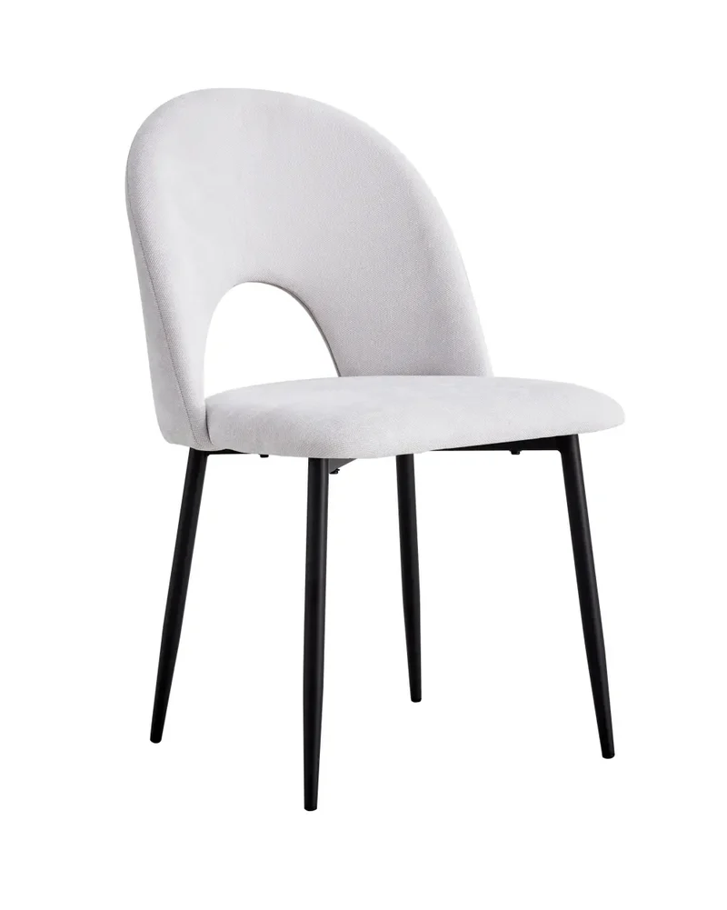 Chaise TEDDY gris pied noir