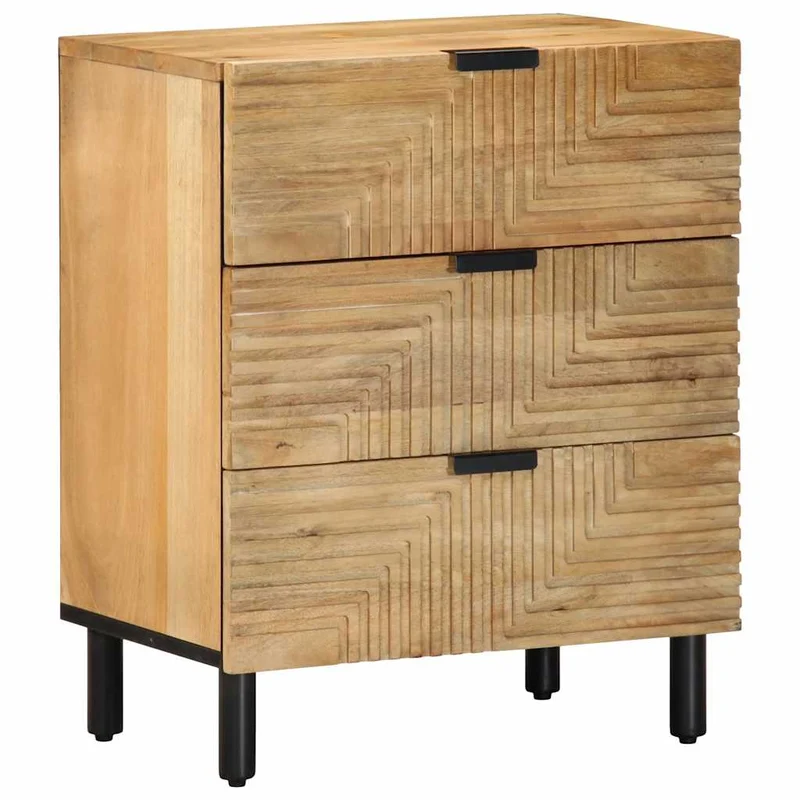 vidaXL Nachtkastje 50x33x60 cm massief mangohout bruin