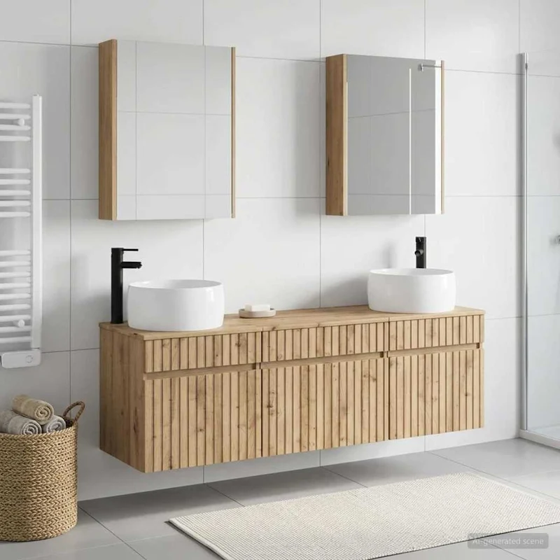vidaXL Badkamerkast set 5 st Sonoma Eiken Bewerkt hout