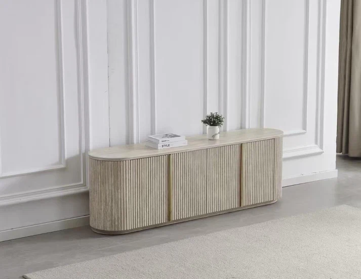 Meuble tv CALYPSO Travertin 180cm