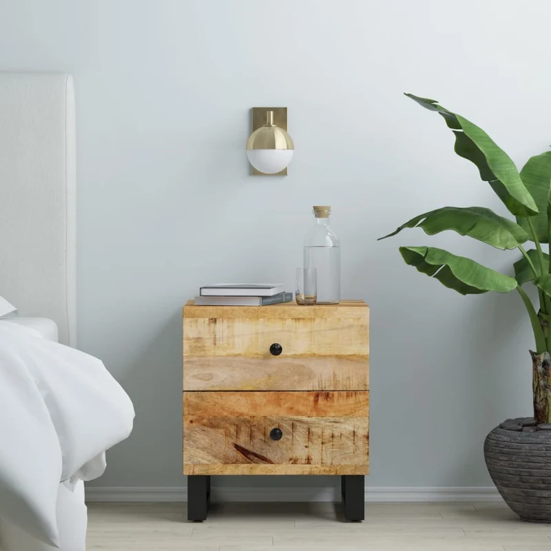 vidaXL Nachtkastje 40x33x46 cm massief mangohout