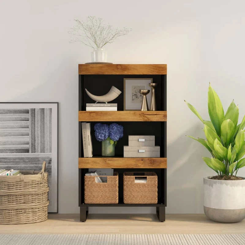 vidaXL Bijzetkast 60x33x107 cm massief acaciahout