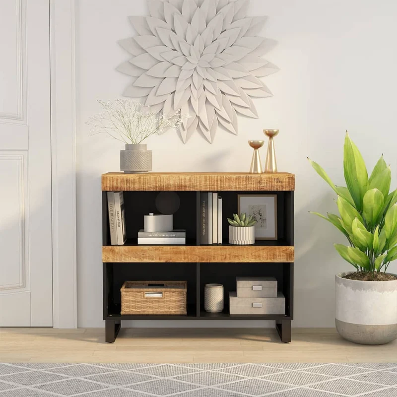 vidaXL Bijzetkast 85x33x75 cm massief mangohout
