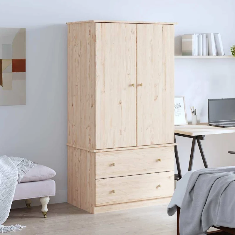 vidaXL Kledingkast ALTA 90x55x170 cm massief grenenhout