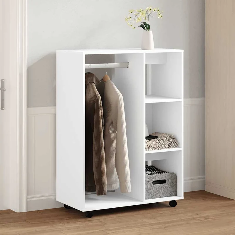 vidaXL Kledingkast 80x40x110 cm bewerkt hout wit