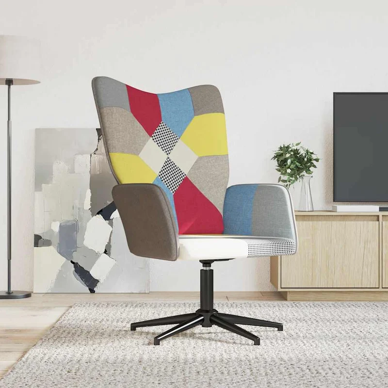 vidaXL Relaxstoel patchwork stof