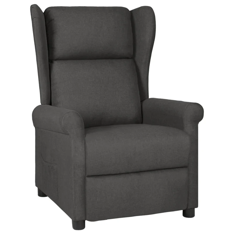 vidaXL Fauteuil verstelbaar stof lichtgrijs