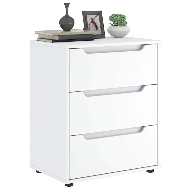vidaXL Dressoir VISNES 60x40x73 cm bewerkt hout wit