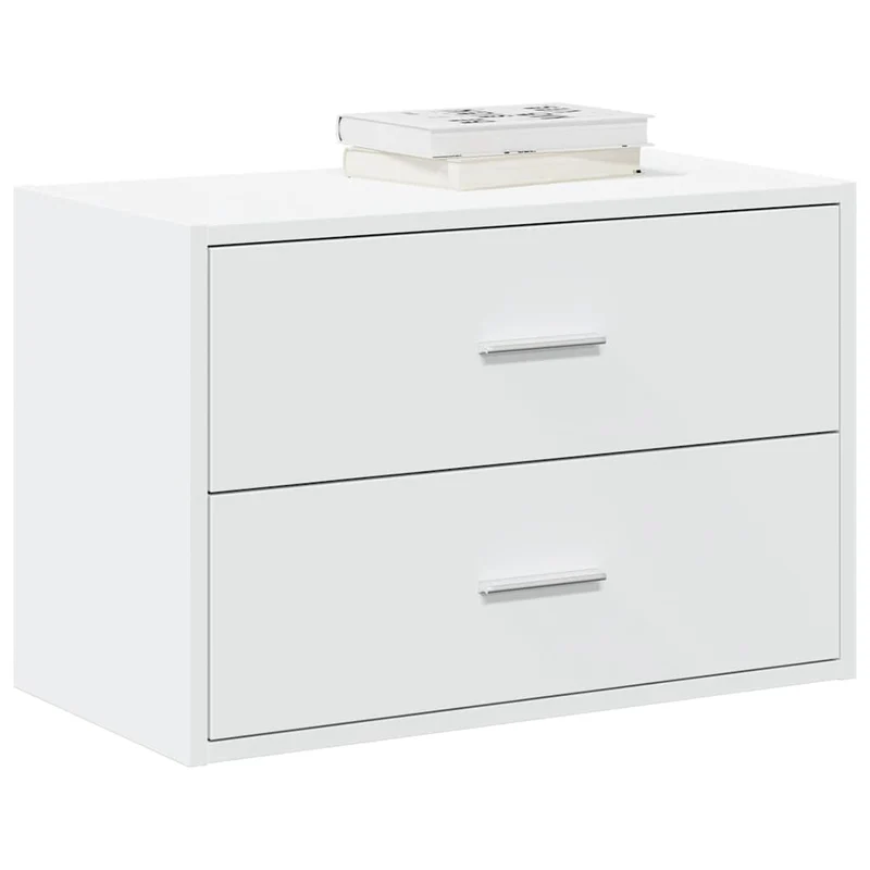 vidaXL Kast met 2 lades 60x31x40 cm bewerkt hout wit