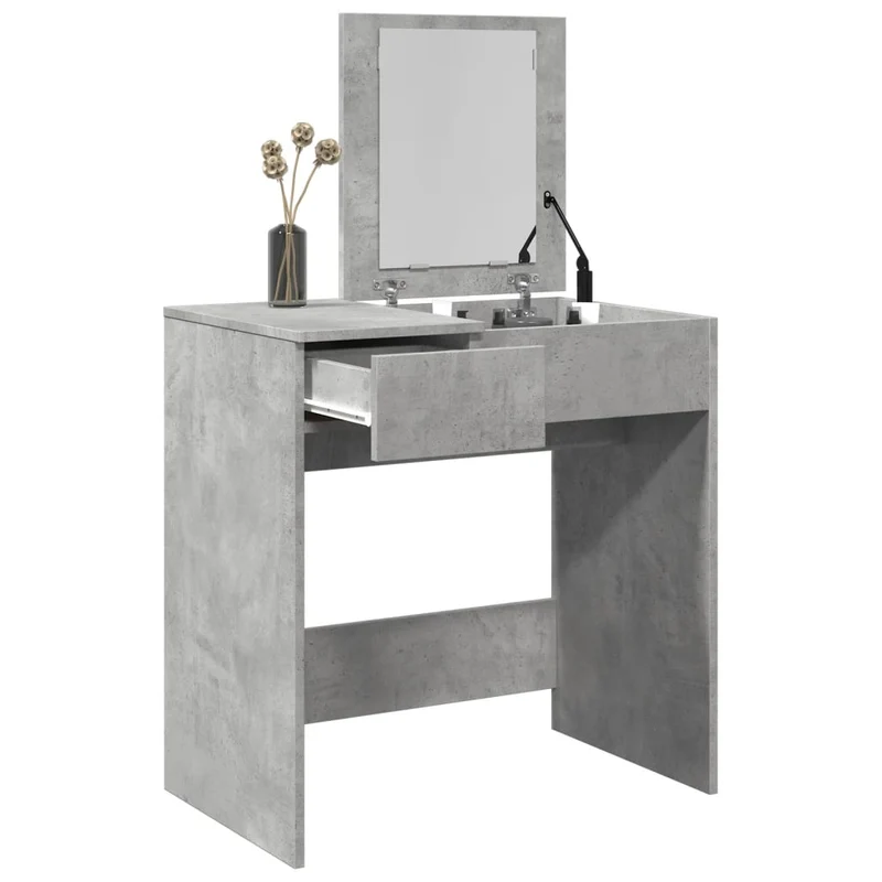vidaXL Kaptafel met spiegel 73x46,5x120 cm wit