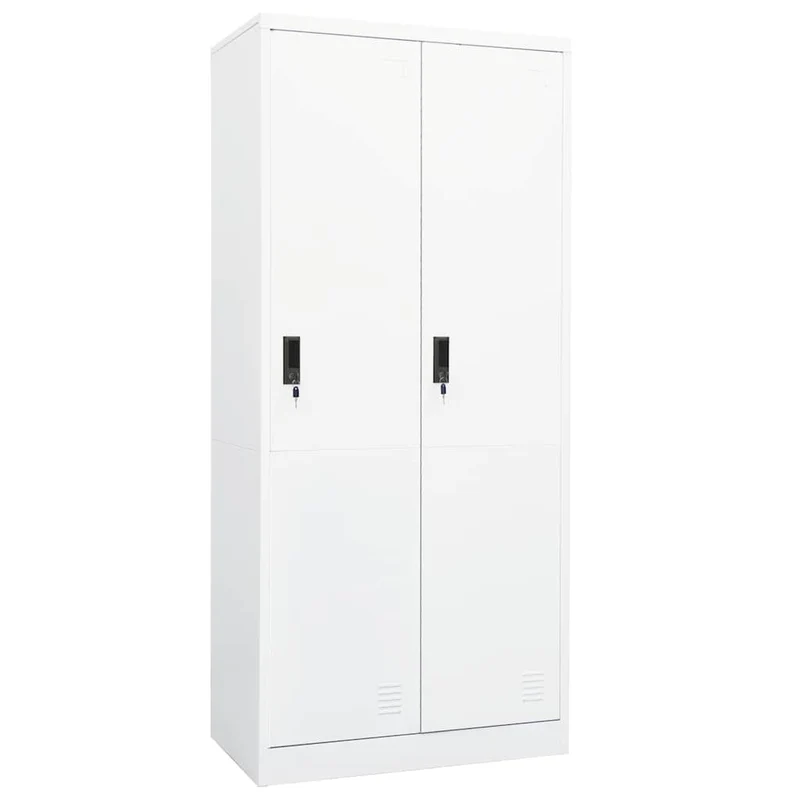 vidaXL Kledingkast 80x50x180 cm staal wit