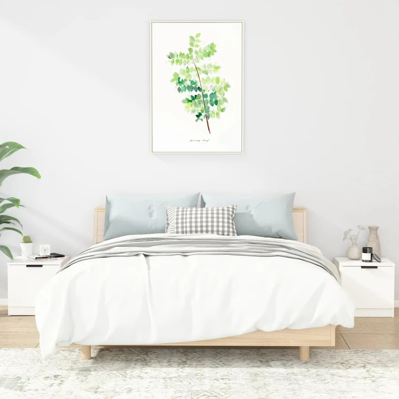 vidaXL Nachtkastjes 2 st 40x39x40 cm wit