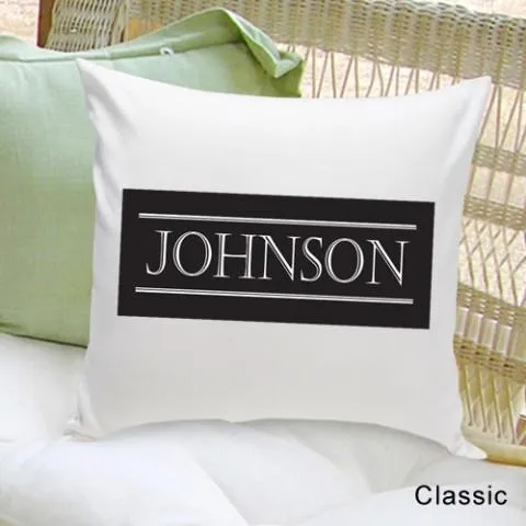 Family First Classic Personalized Throw Pillow
