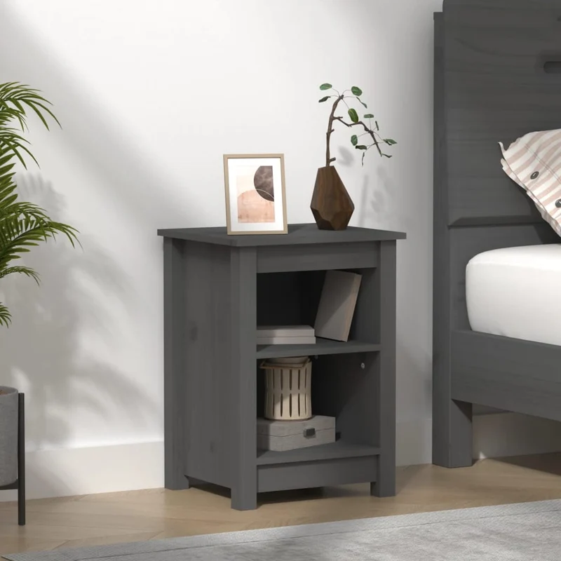 vidaXL Nachtkastjes 2 st 40x35x55 cm massief grenenhout