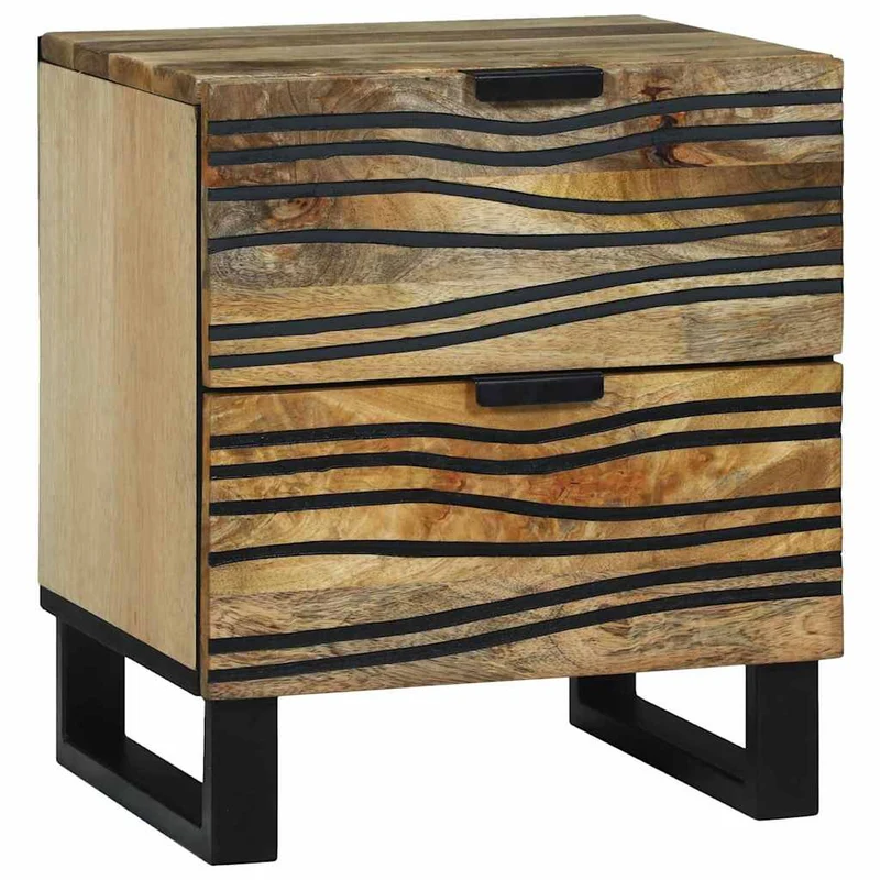vidaXL Nachtkastje met lade Bruin 40 x 33 x 46 cm Massief acaciahout