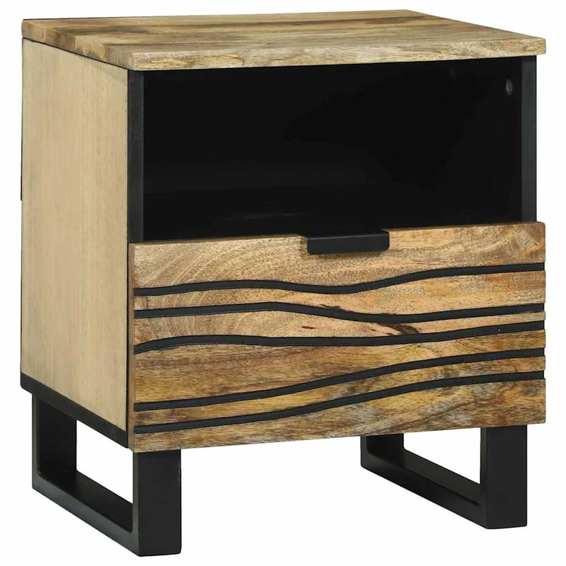 vidaXL Nachtkastje met lade Bruin 40 x 33 x 46 cm Massief acaciahout