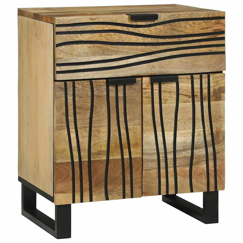vidaXL Nachtkastje met lade Bruin 50 x 33 x 60 cm Massief acaciahout