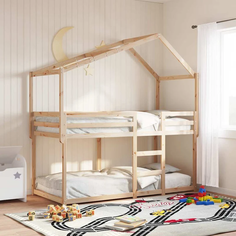 vidaXL Kinderbedhuisje 213x95,5x144,5 cm massief grenenhout