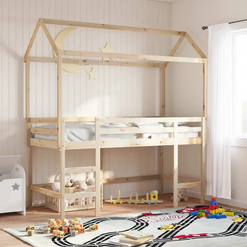 vidaXL Kinderbedhuisje 217x95,5x159 cm massief grenenhout