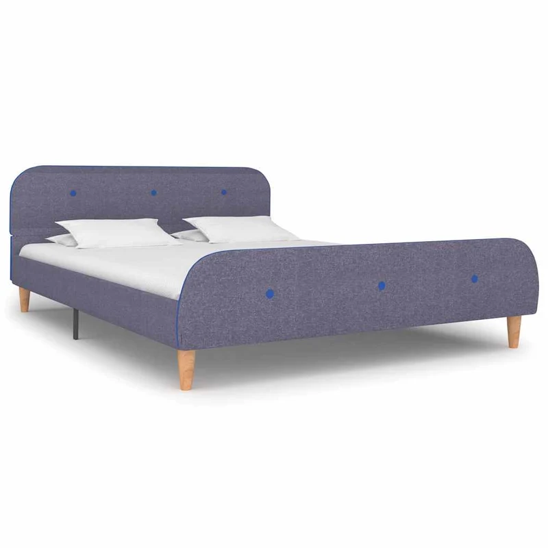 vidaXL Bedframe stof donkergrijs 160x200 cm