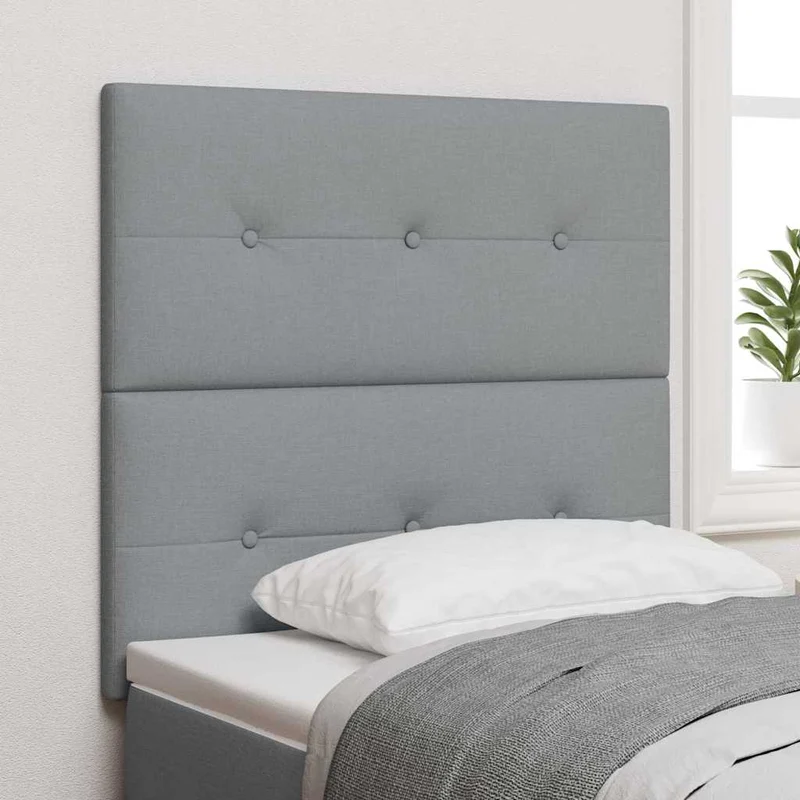 vidaXL Hoogte verstelbaar hoofdbord Lichtgrijs 80 cm Stof