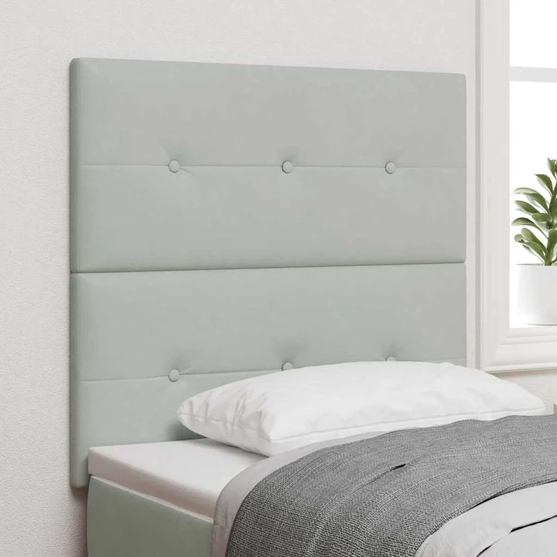 vidaXL Hoofdbord Lichtgrijs 80 cm Fluweel