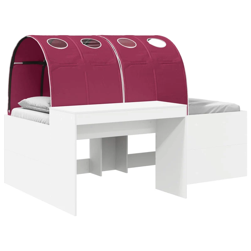 vidaXL Bed met Tunnel 4 pcs Artisian Eik en Rood Bewerkt hout
