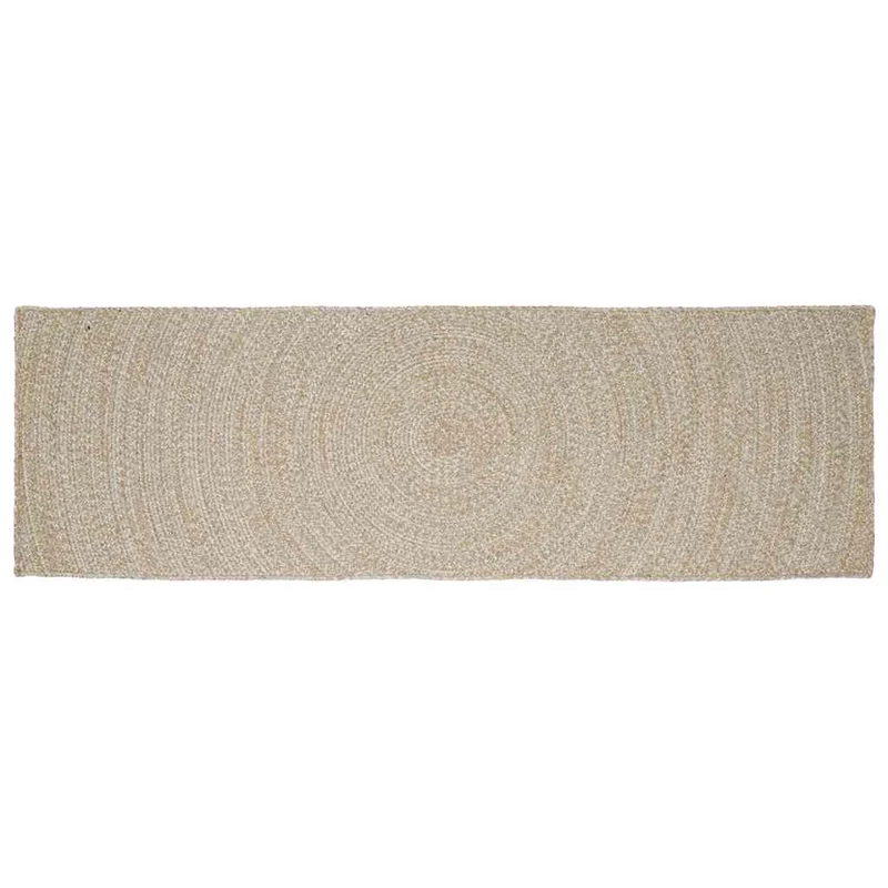 vidaXL Vloerkleden Natuurlijk en Wit 60 x 250 cm Jute