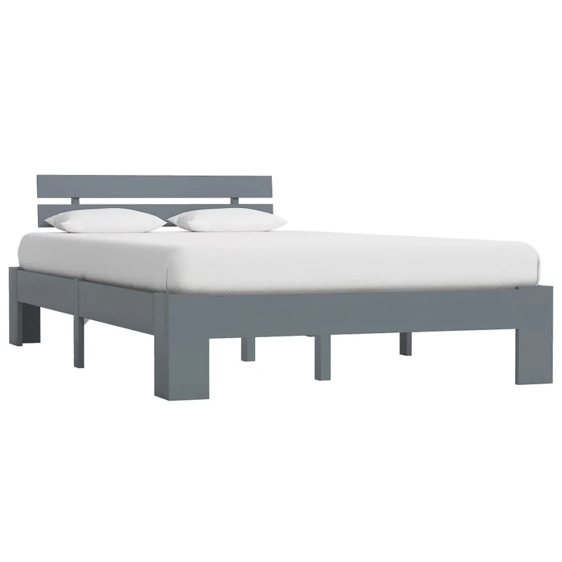 vidaXL Bedframe massief grenenhout wit 90x200 cm