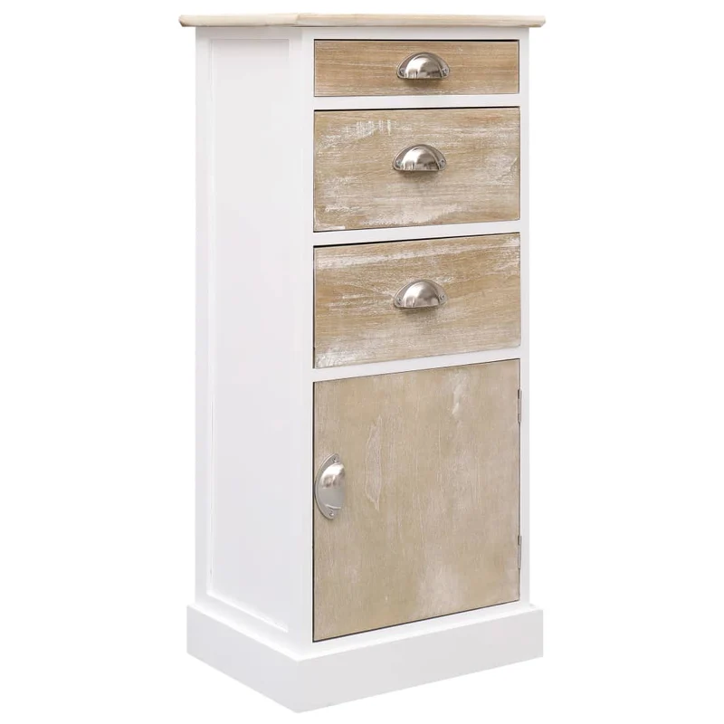 vidaXL Bijzetkast 38x28x86 cm paulowniahout