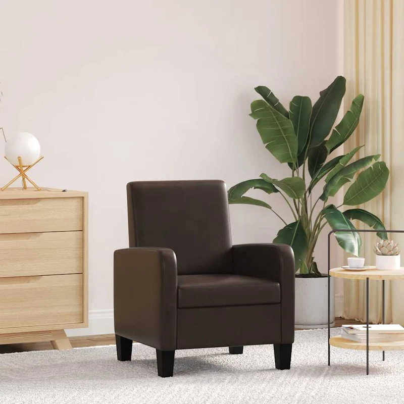 vidaXL Fauteuil kunstleer bruin