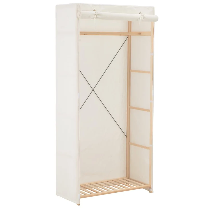 vidaXL Kledingkast 79x40x170 cm stof wit