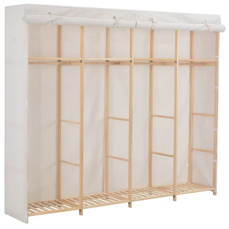 vidaXL Kledingkast 200x40x170 cm stof wit