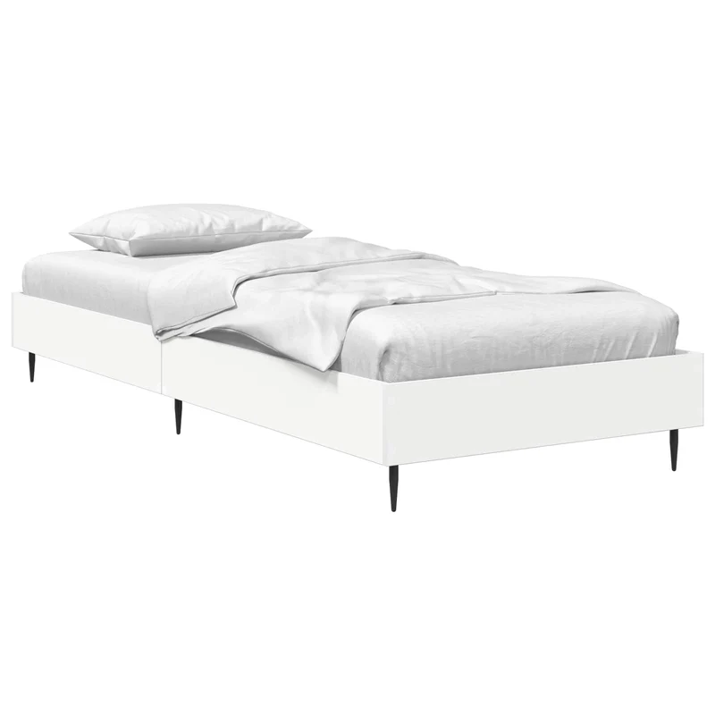 vidaXL Bedframe Wit 80 x 200 cm Bewerkt hout