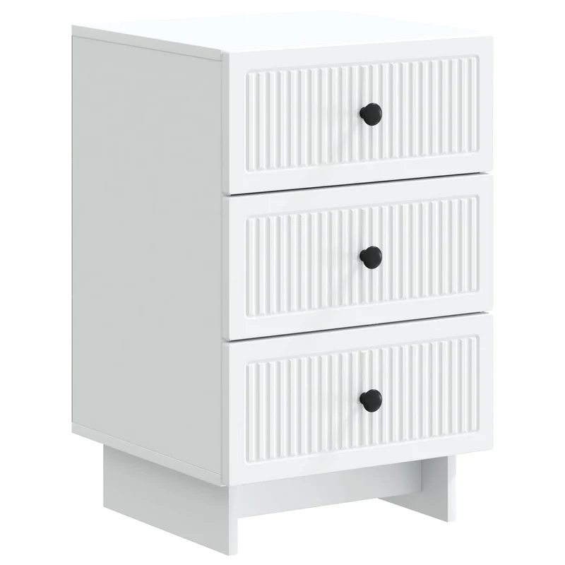 vidaXL Nachtkastje met lade Wit 43 x 41 x 66,5 cm Bewerkt hout