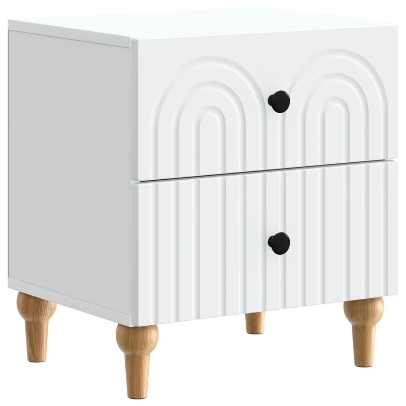 vidaXL Nachtkastje met lade Wit 43 x 34,5 x 48 cm Bewerkt hout