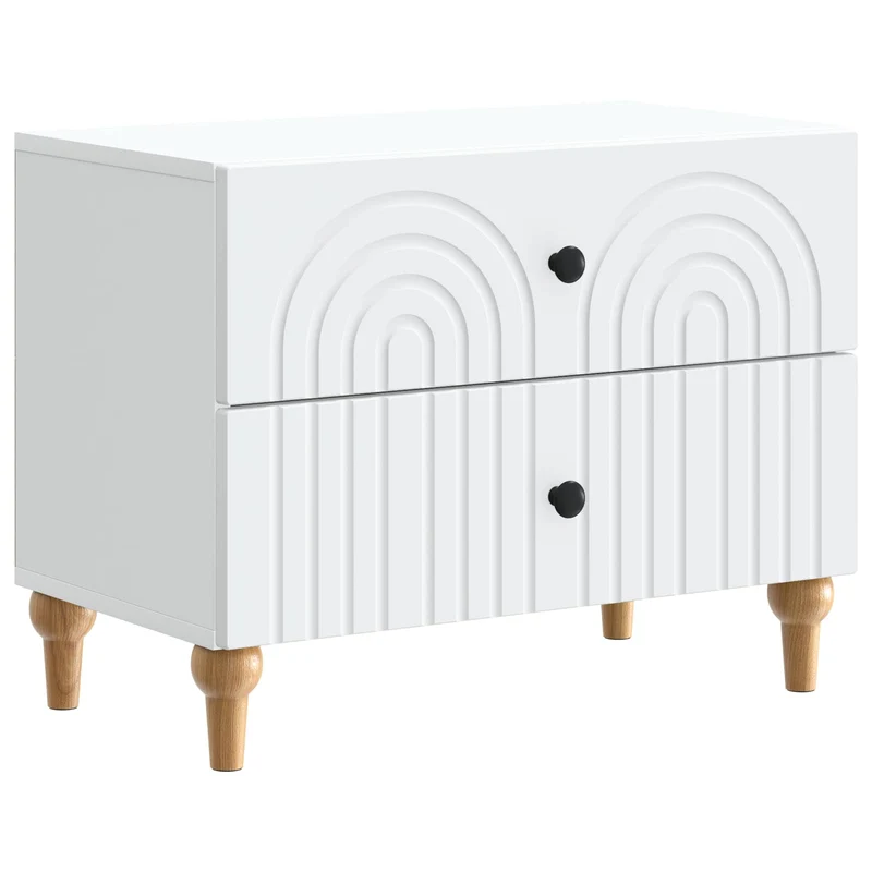 vidaXL Nachtkastje met lade Wit 62 x 34,5 x 48 cm Bewerkt hout