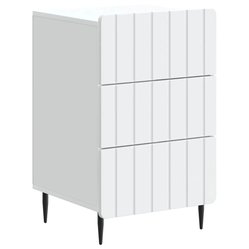 vidaXL Nachtkastje met lade Wit 43x 41 x 68 cm Bewerkt hout