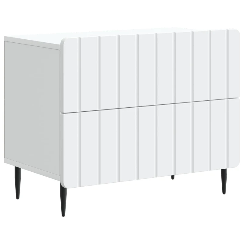 vidaXL Nachtkastje met lade Wit 62 x 34,5 x 49,5 cm Bewerkt hout