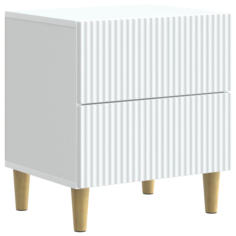 vidaXL Nachtkastje met lade Wit 43 x 34,5 x 48 cm Bewerkt hout