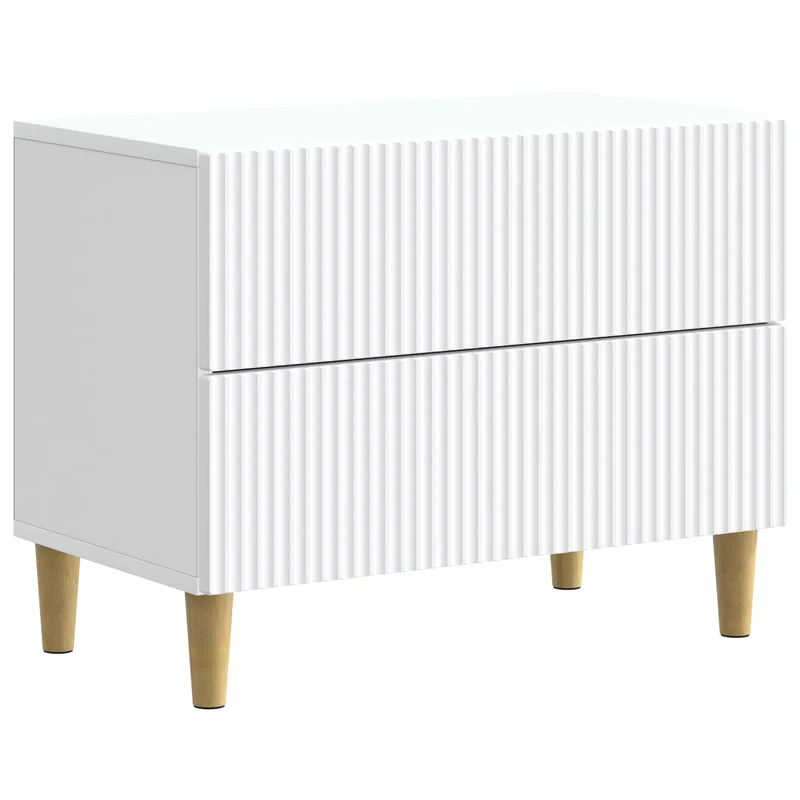 vidaXL Nachtkastje met lade Wit 62 x 34,5 x 48 cm Bewerkt hout