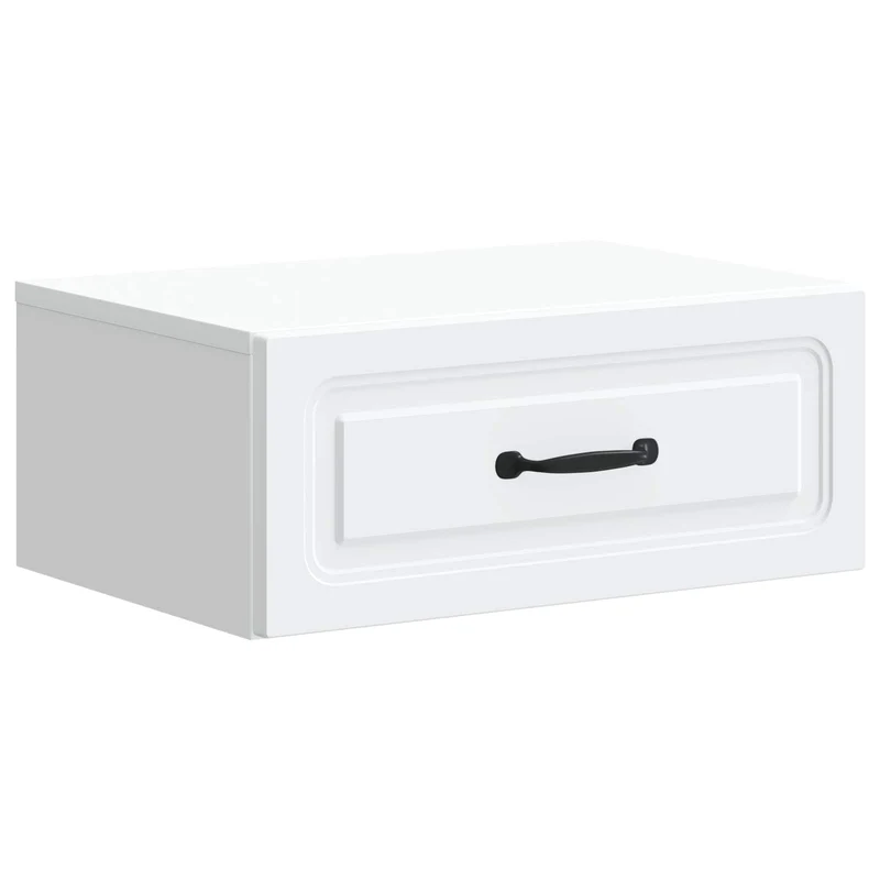 vidaXL Muurbevestigde Nachttafel Wit 49 x 34,5 x 20 cm Bewerkt hout