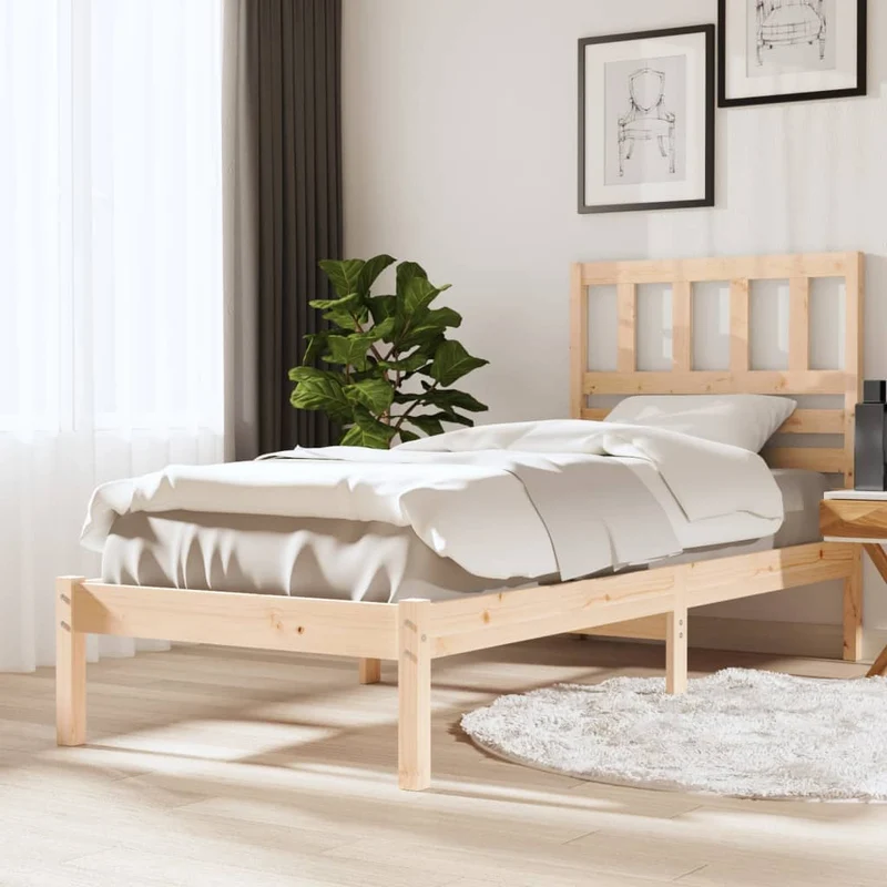 vidaXL Bedframe massief grenenhout 75x190 cm